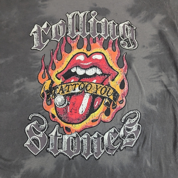 the Rolling Stones Tattoo You Grey Subtle Acid Wash Look - Picture 2 of 6